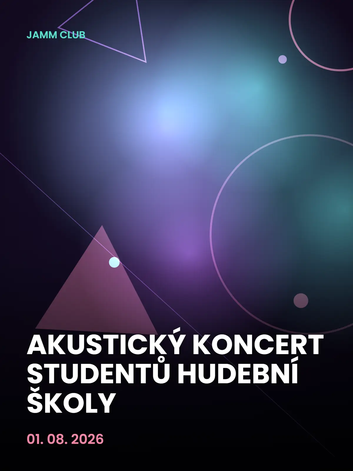 Akustický koncert studentů hudební školy